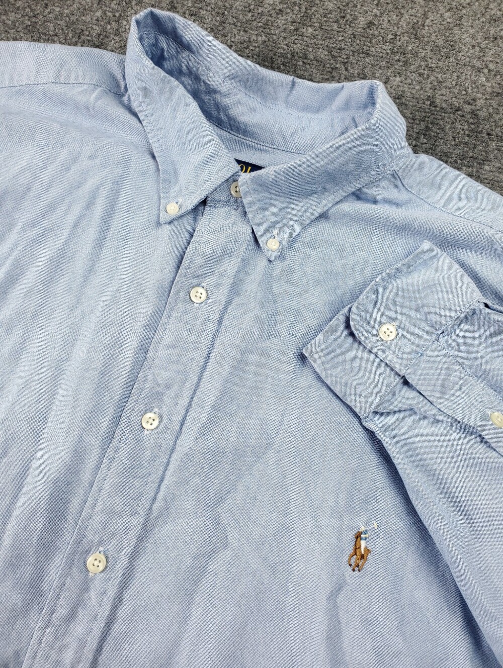 Polo Ralph Lauren Oxford Button Down Shirt Big Tall 3XB Pony Long Sleeve OCBD